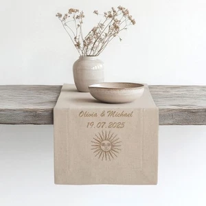 Personalized Custom Table Runner - Rustic, Farmhouse, Linen, Modern, Vintage - Picture 1 of 4