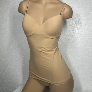 Hanro Padded Underwire Camisole Bra Beige 32B Lightweight Daywear Nightwear NWOT - Picture 1 of 11