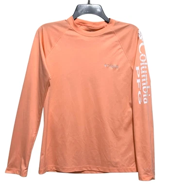 Camisa Top Columbia PFG Para Mujer Talla Mediana Melocotón Crew Rendimiento Manga Larga Foto 1 de 4