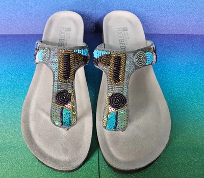 NEW Out of Box White Mountain Cordoba Women's 8M Multicolor Leather Wedge Sandal - Image 1 of 4