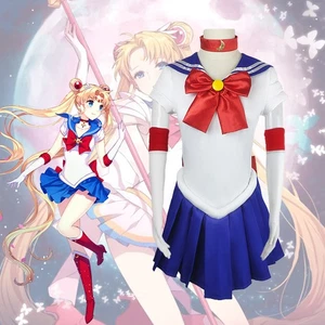 Adult/Kid Cosplay Anime Sailor Costume Wig Moon Tsukino Usagi Meiou Setsuna Dres - Picture 1 of 35