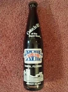 COCA COLA SUPERBOWL XLVIII TAMPA FLORIDA 1984 FULL BOTTLE - Picture 1 of 2
