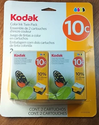 Sealed Kodak Color 10C Printer Ink Cartridges Twin Pack 2x420 Pages 2010 READ - Image 1 of 4