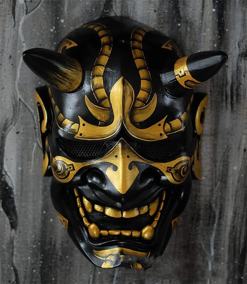 Operitacx Japanische Tengu Maske – Für Cosplay, Samurai, Kabuki – Aus Kunststoff, Gruselig & Detailreich