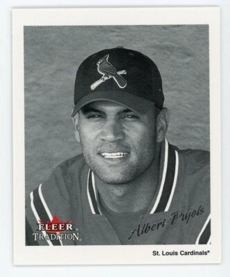 2003 Fleer Tradition ALBERT PUJOLS Black & White Goudey Silver /1936 #20 - Image 1 of 2