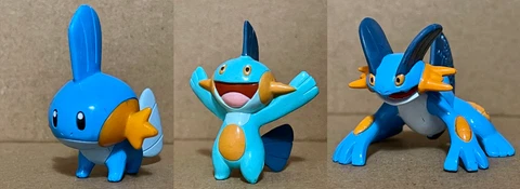 Pokémon Mudkip Marshtomp Swampert 3rd Generation - Vintage TOMY CGTSJ Figure 2" Cover