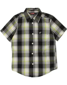 Camicia WRANGLER ragazzo maniche corte 4-5 anni XS grigio a scacchi cotone AW42 - Foto 1 di 3