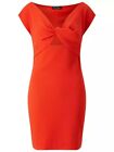*Miss Selfridge* Red Twist Front Bodycon Dress / Size UK 8
