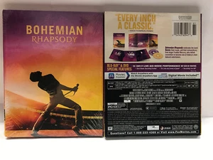 🍇 BOHEMIAN RHAPSODY with Gallery Book  Blu-Ray+DVD+‼️NO Digital W/ Slipcover - Picture 1 of 2