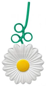 Daisy Cup 16oz  w/ Crazy Straw Spring Party 60's Flower Power Birthday BPA-Free - Picture 1 of 1