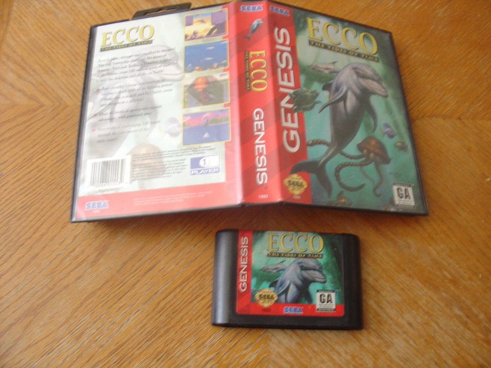 Ecco: The Tides of Time (Sega Genesis, 1994) Game Cart & Case No Manual - Image 1 of 1
