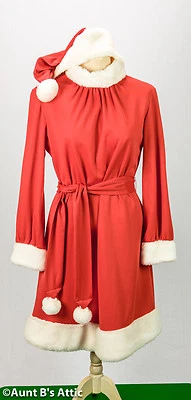 Ms. Santa Dress Red & White Poly & Faux Fur 3 Piece Sexy Holiday Costume S/M - Image 1 of 2