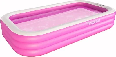 Toysical Inflatable Pool 118x 72 x 22”  Swimming Pool for the Entire Family Pink - Image 1 of 4