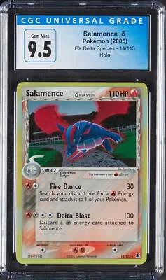 2005 Salamence Pokemon EX Delta Species Holo 14/113 CGC 9.5 - Image 1 of 2