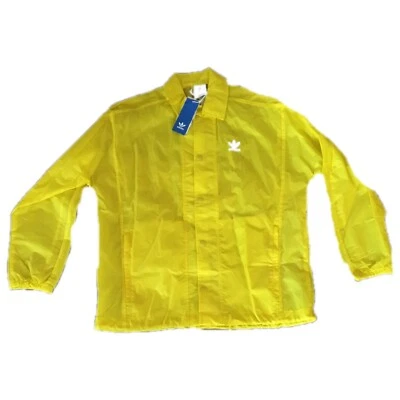 Jaqueta de chuva Adidas Originals masculina Trefoil Coach nova com etiquetas CW1315 tamanho pequeno - Imagem 1 de 3