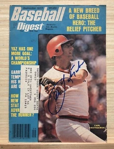 YAZ carl yastrzemski 1977 Baseball Digest Boston Red Sox HOF Signed Magazine - Picture 1 of 3
