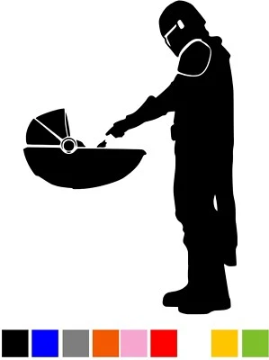 Pegatina Baby Yoda - The Mandalorian - Calcomanía Baby Yoda - Star Wars - Vinilo para coche Foto 1 de 2