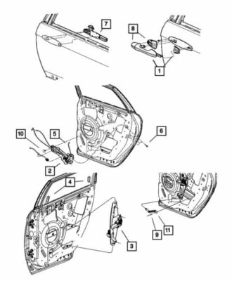 Jeep Commander genuino Mopar 2002-2010 panel de moldura puerta sujetador puerta 6507686AA Foto 1 de 2