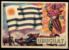 Trade Card, A&BC Chewing Gum, FLAGS OF THE WORLD, 1959, Std, Uruguay, #60