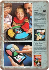 Simon Hand Held Video Game Retro Gaming 12" x 9" Reproduction Metal Sign G53 - Picture 1 of 1