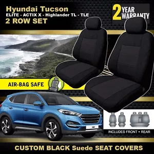 Custom Seat Covers Hyundai Tucson Wagon 2ROWS TL TLE ACTIVE X 06/2015-2019 BLACK - Picture 1 of 7