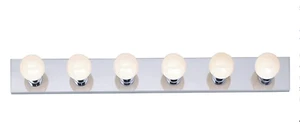 36-Inch Wide 6 Light Vanity Light Strip Bathroom Polished Chrome NEW & SEALED - Picture 1 of 16