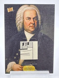 2023 Stücke der Vergangenheit Johann Sebastian Bach Leinwand Noten Reliquie - Bild 1 von 2