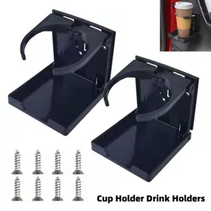 2Pcs Adjustable Beverage Holder Wall-Mounted Foldable Cup Holder For SUV Car Use - Picture 1 of 14
