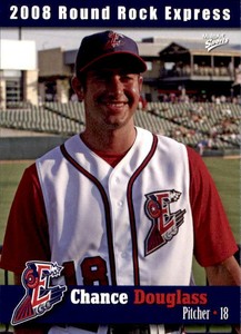 2008 Round Rock Express Multi-Ad #9 Chance Douglass Amarillo Texas Baseball Card