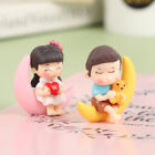 1Pair Moon Couple Romantic Figurines Diy Ornaments Bonsai Home Table Decorat- Jc