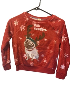 Stars And Sprinkles Bah Humbug Christmas Sweater - Child's Small 6/6x - Picture 1 of 7