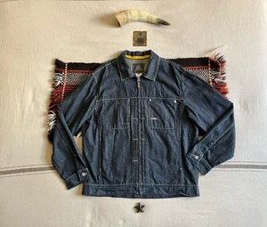 Levi's Type 1 Trucker Jacket M Silver Tab Vintage 2002 Pleated Denim Blouse Rare - Picture 1 of 21