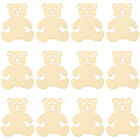 24pcs Unfinished Wooden Bear Cutouts for DIY Decorations