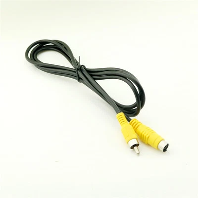 Mini DIN 4 Pin S-Video Male Plug To AV TV RCA Male Audio Video Adapter Cable 5FT - Image 1 of 4