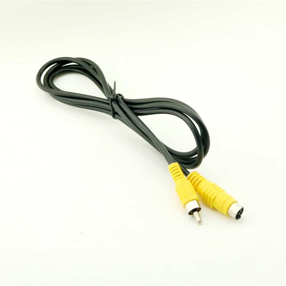 Mini DIN 4 Pin S-Video Male Plug To AV TV RCA Male Audio Video Adapter Cable 5FT - Image 1 of 1