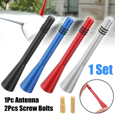 1x Universal Car Short Stubby Antenna Aerial AM/FM Radio Mast Car Accessories - Image 1 of 4