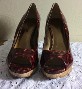Nine West Women’s Multicolor Open Front Zuki Platform Heels, Size 7.5M. - Picture 1 of 6