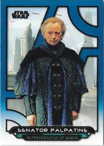 2018 Topps Star Wars Galactic Files Blue TPM-29 Senator Palpatine
