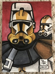 Star Wars PSC Sketch Card Commander Bly Artist Brent Ragland