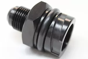 -10 AN Fitting with Billet Black Valve Cover Oil Cap LSX LS1/LS6/LS2/LS3/LS7 - Picture 1 of 3