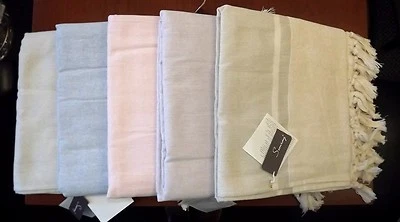 Turkish 50% Bamboo 50% Cotton Hand Loomed XL Bath Beach Towel Pestemal Peshtemal - Image 1 of 3