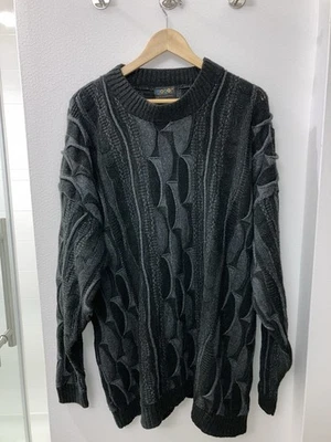 Authentic Men’s Vintage Coogie Sweater Grey Black - Image 1 of 4
