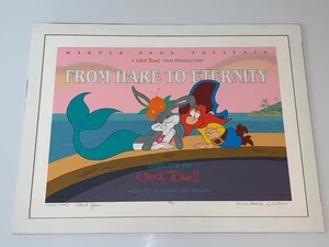 Bugs Bunny From Hare to Eternity 1997 Lim Ed Signed Print #232/500 Signed 4X - Picture 1 of 8