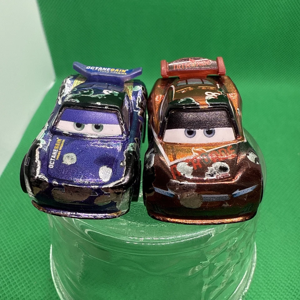 Cars Mini Tim Treadless Silver 28 And Bobby Swerve Metallic 19 - 2017 2pk - Image 1 of 4