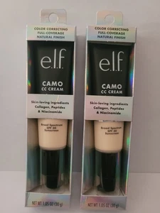 e.l.f. Camo CC Cream Foundation~ Fair 100 W~ 1.05 oz X2 - Picture 1 of 2