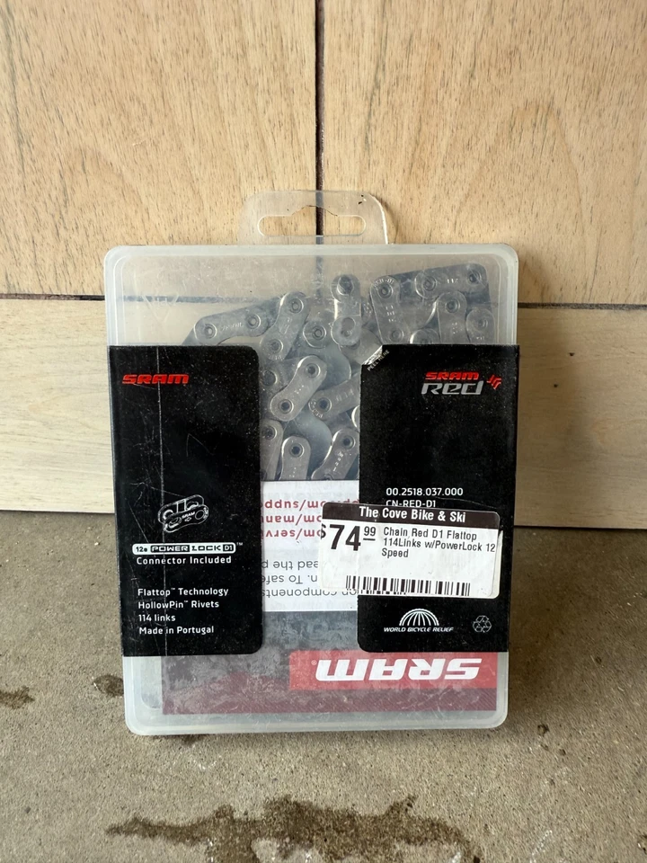 Cadena plana SRAM Red AXS 12 velocidades 114 eslabones con bloqueo eléctrico Foto 1 de 1