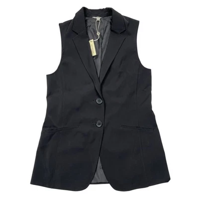 Max Studio Negro Blazer Traje Chaleco Mediano Profesional Negocios Oficina Carrera Nuevo con Etiquetas Foto 1 de 4