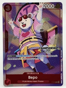 Bepo P-019 EN ONE PIECE TCG 2024 Championship Celebration-NM - Imagen 1 de 4