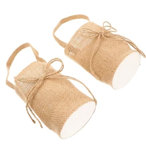 2Pcs Wedding Linen Storage Baskets Portable Flower Baskets Party Photo Props - Picture 1 of 12