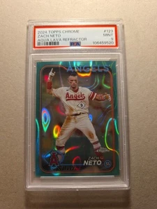 Refractores Zach Neto 2024 Topps cromo agua lava #123 071/199 PSA 9 - Imagen 1 de 3